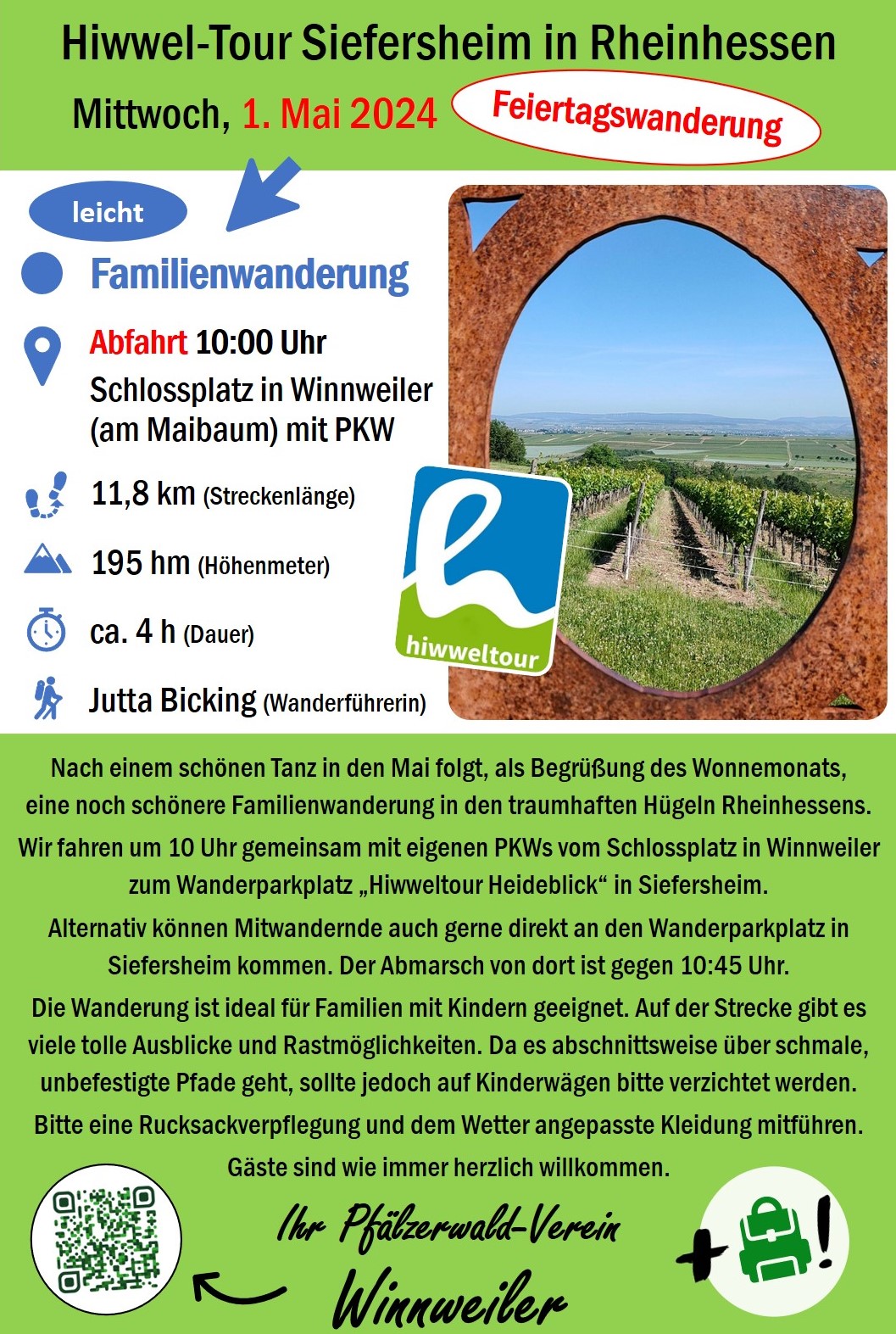 2024 05 01 PWV OG Winnweiler Einladung Mai Wanderung